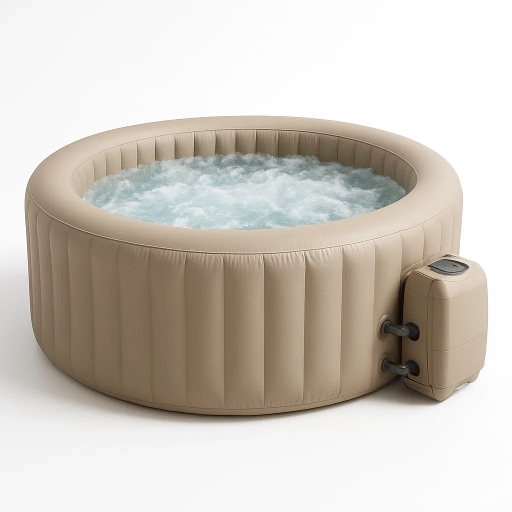 Spa gonflable 178 x 178 x 70 cm, 4 places, couleur beige ZrtQsrl308PO