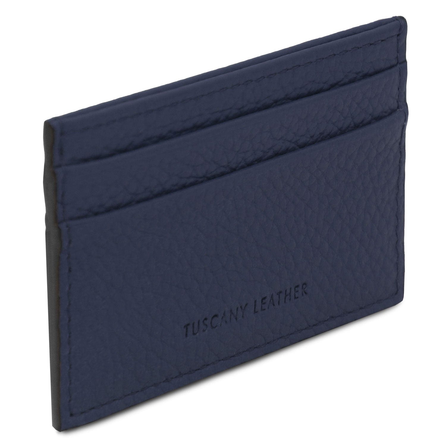 Leather card holder - 4 cards, pebbled leather | TL142474