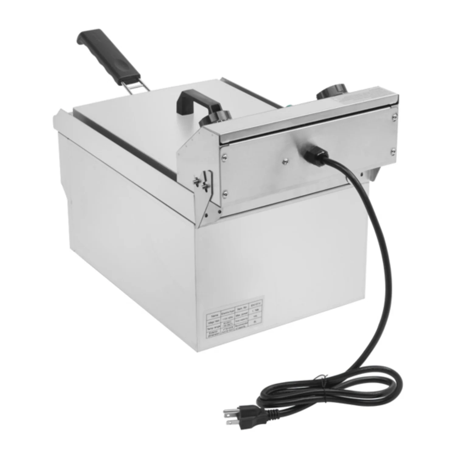 Friteuse électrique 8,5 L (capacité totale : 8,5 pintes/8 L) et 12,5 pintes/11,8 L (robinet en acier inoxydable) - 1 700 W max. (Grande friteuse bleue avec large poignée)