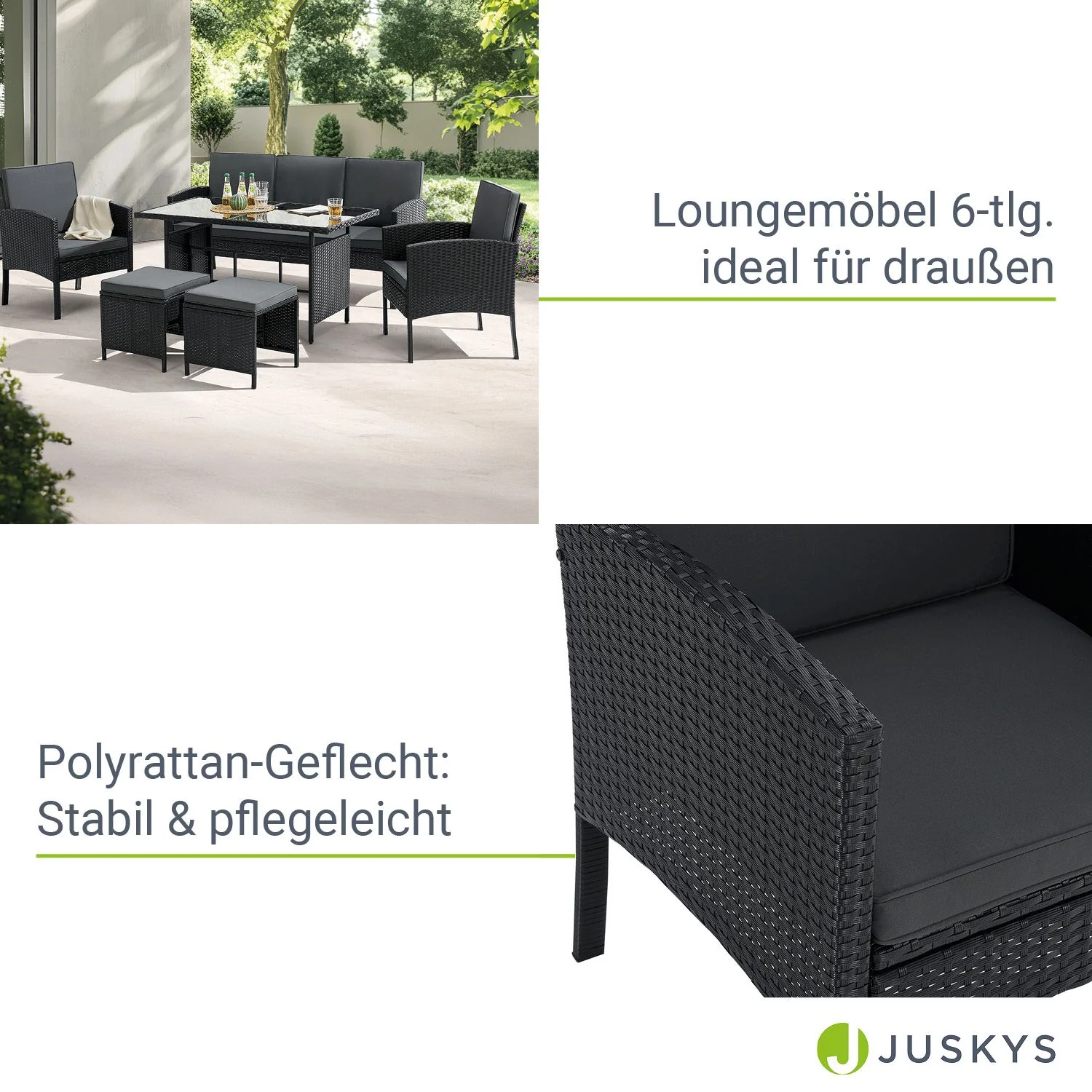 Ensemble de salon Turin en polyrotin 2025