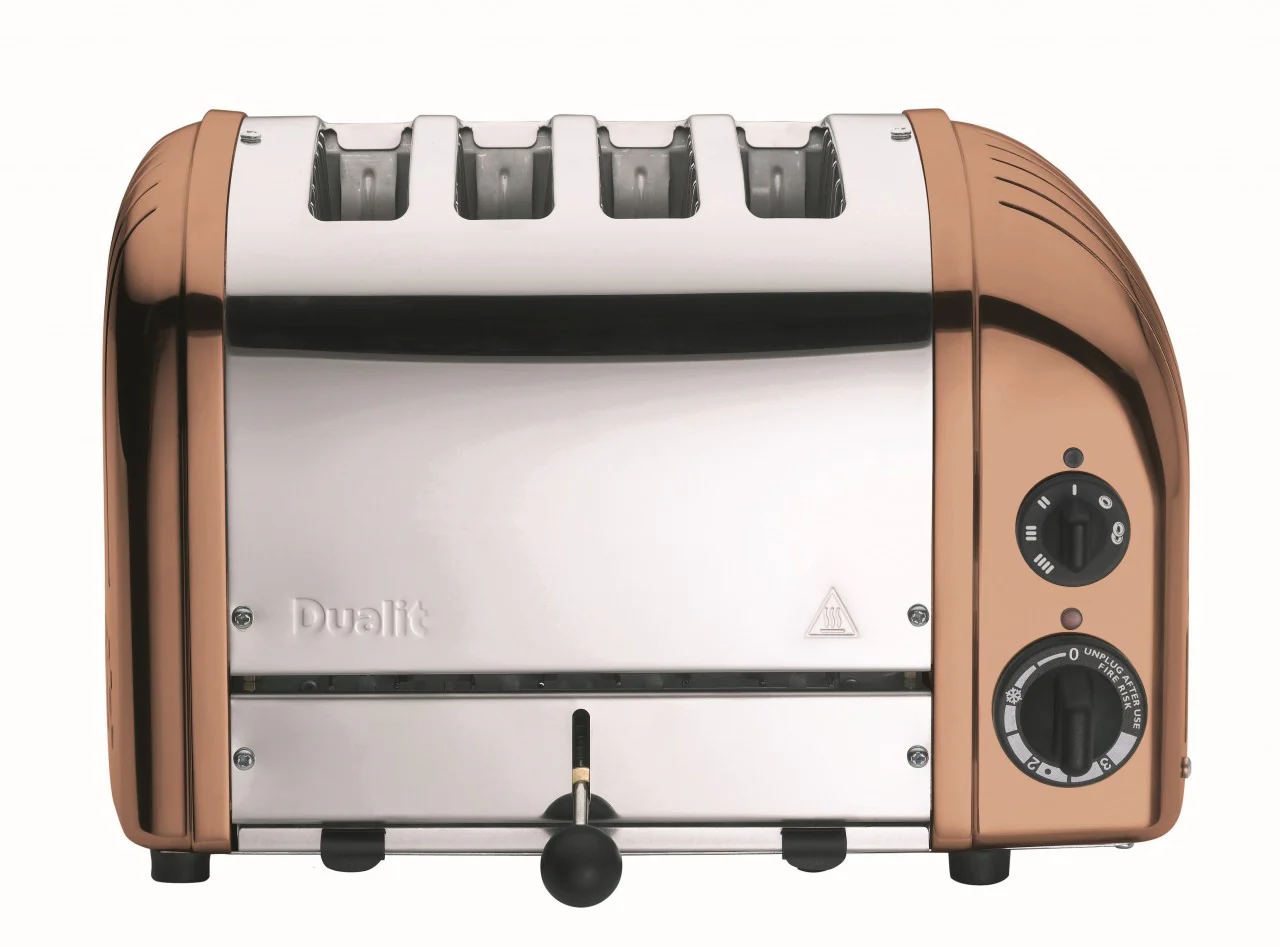 2025 Dualit Classic Brødrister med 4 Slots – Kobberfinish