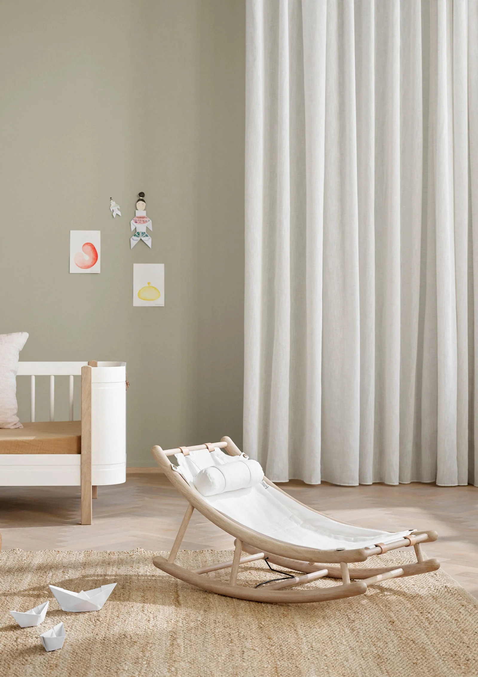 2025 Hængekøje til småbørn 'Træ' Eg/Hvid