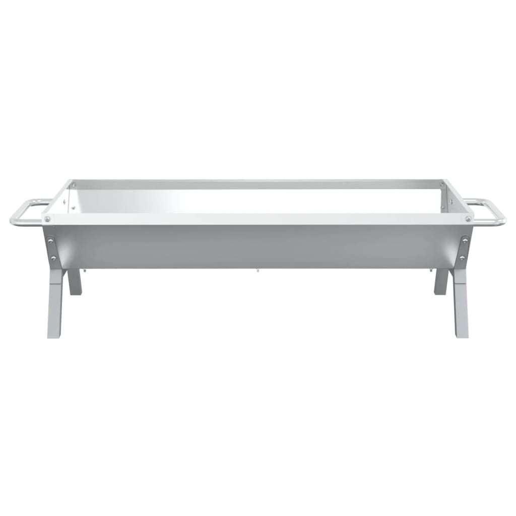 Grillplatte aus Edelstahl, Silber, 118 x 42 x 30,5 cm, Vidaxl