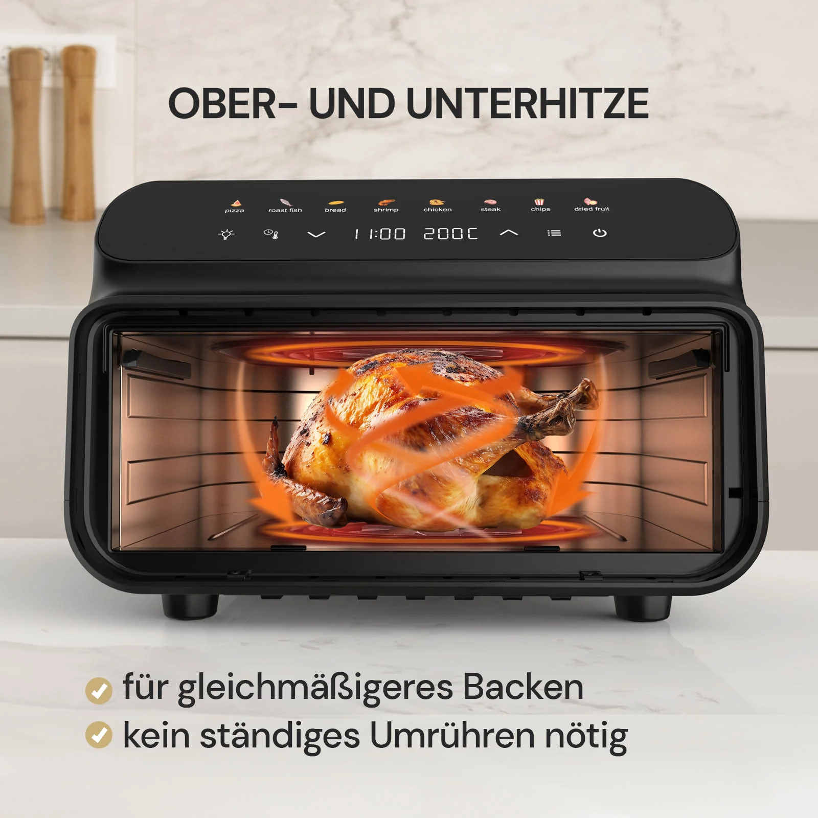 2025 Rosmarino Infinity MasterPro 5-in-1 Heißluftfritteuse – 10 l