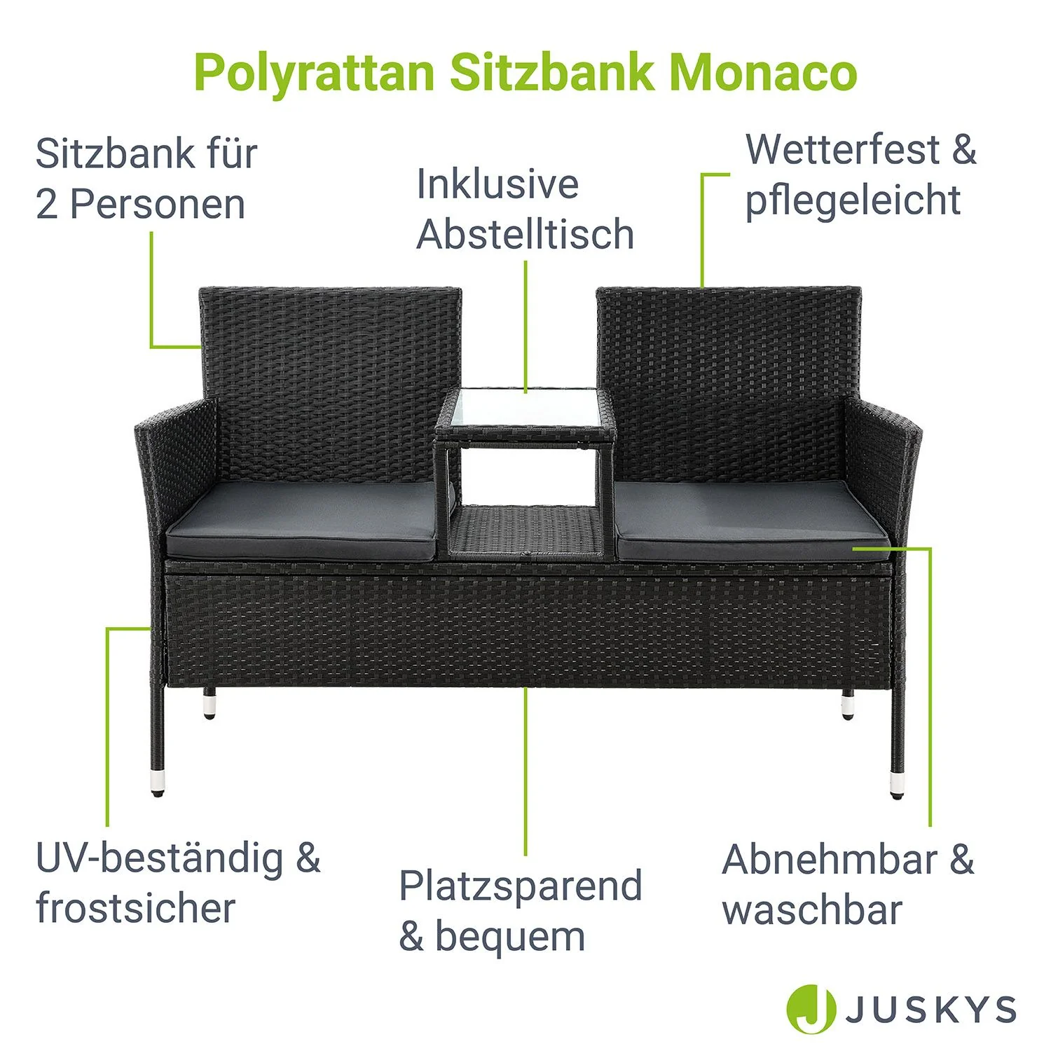 Banc en polyrotin Monaco 2025