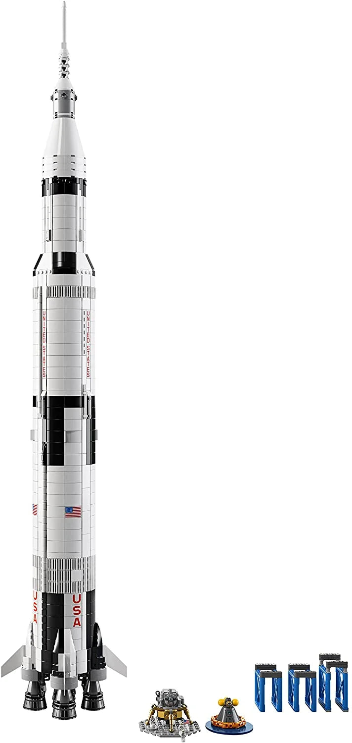LEGO Ideas NASA Apollo Saturn V 92176 – Weltraumraketenmodell für Kinder und Erwachsene, Wissenschafts-Bausatz (1969 Teile)