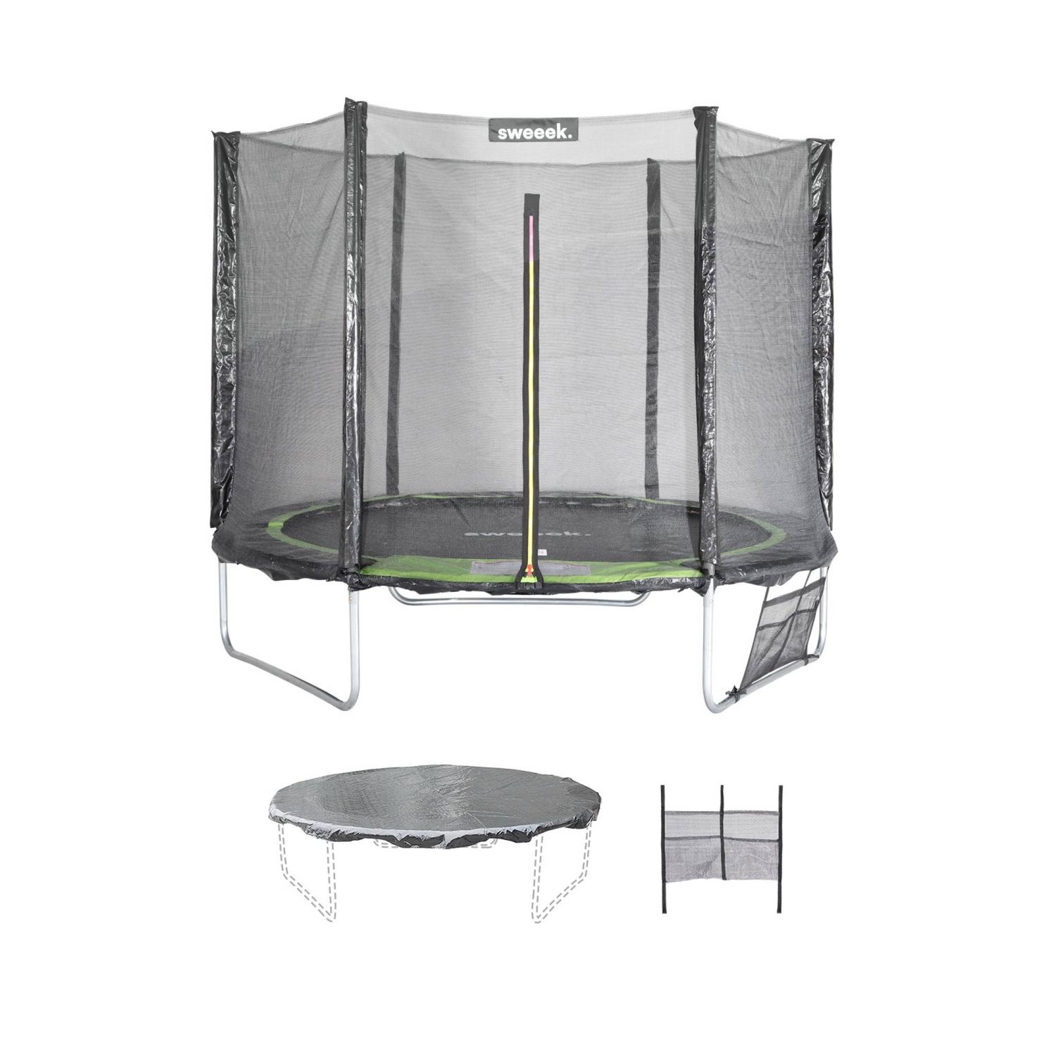 Trampolin mit Zubehörset, 250 cm, Grün