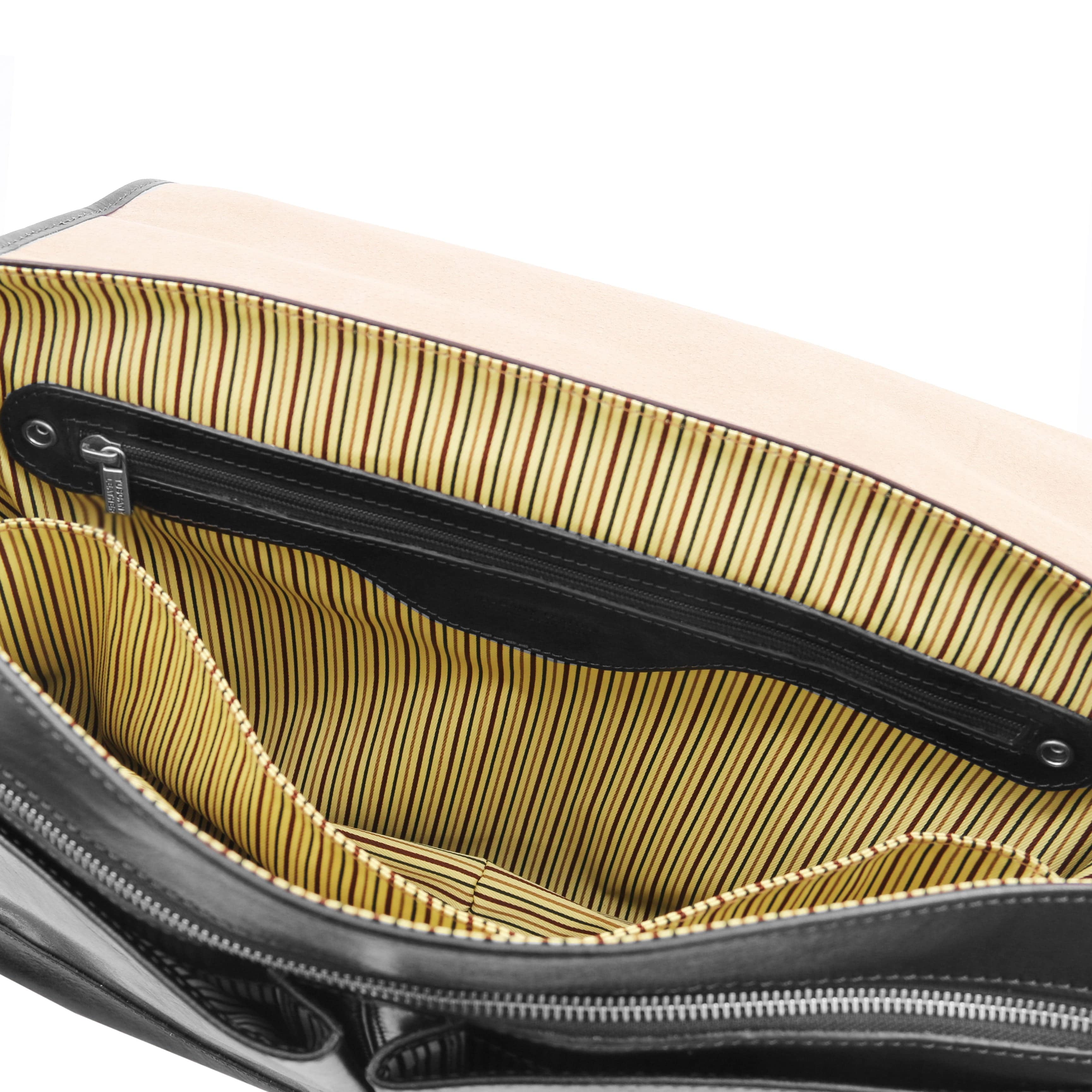 Mantova - Leather multi compartment briefcase with flap | TL142068 messenger bag