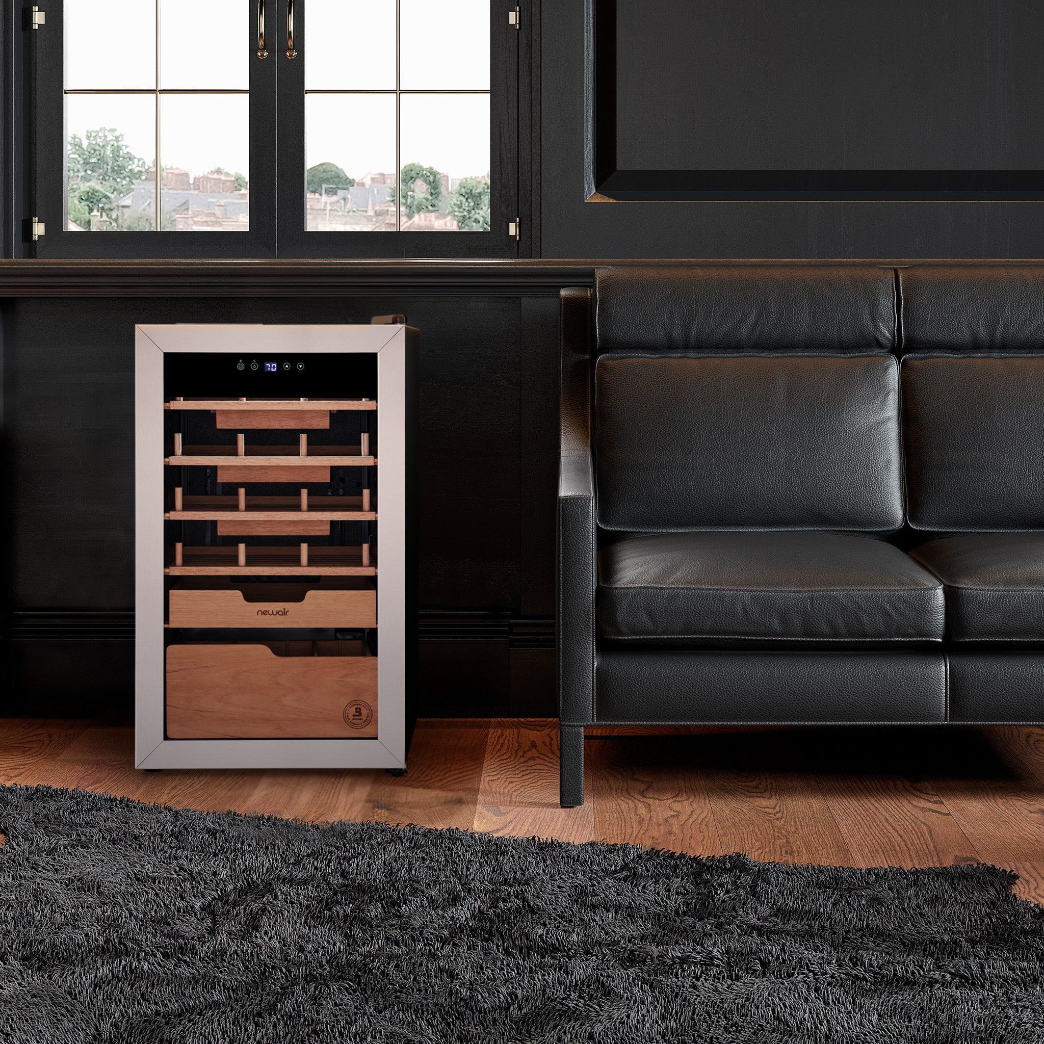 Humidificateur électrique pour cigares Newair® x Boveda 2025 – Capacité de 500 cigares