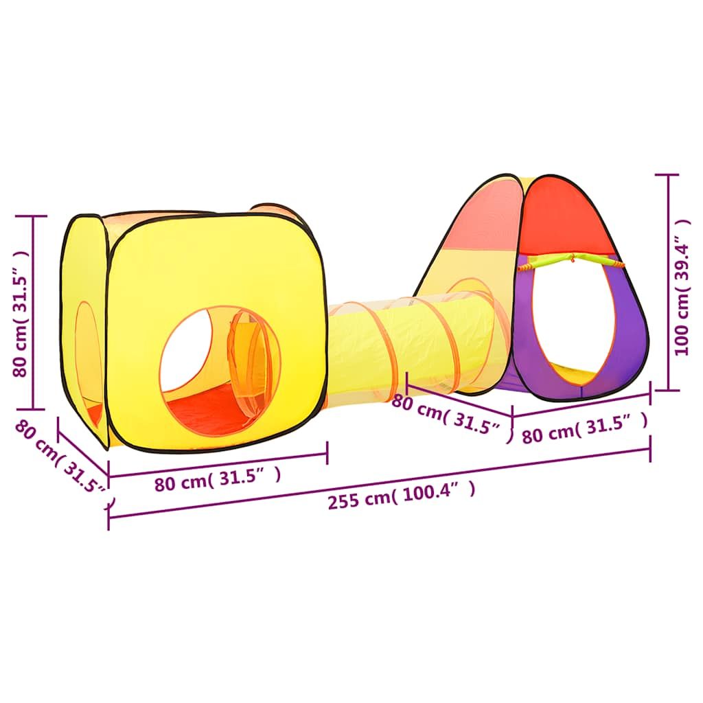 Kinderspielzelt, mehrfarbig, 255 x 80 x 100 cm, Vidaxl