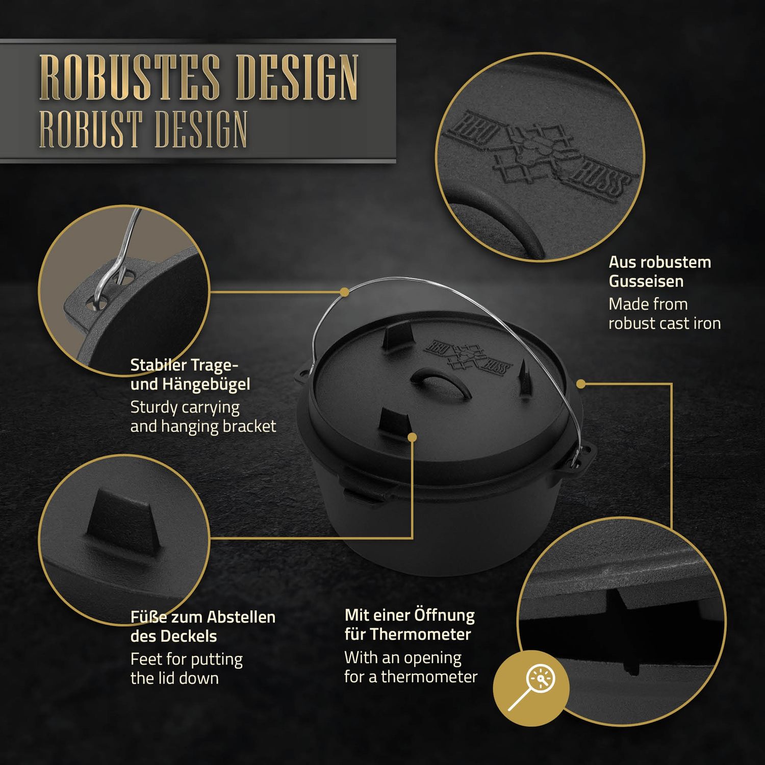 9-Liter-Gusseisen-Grillset #boss