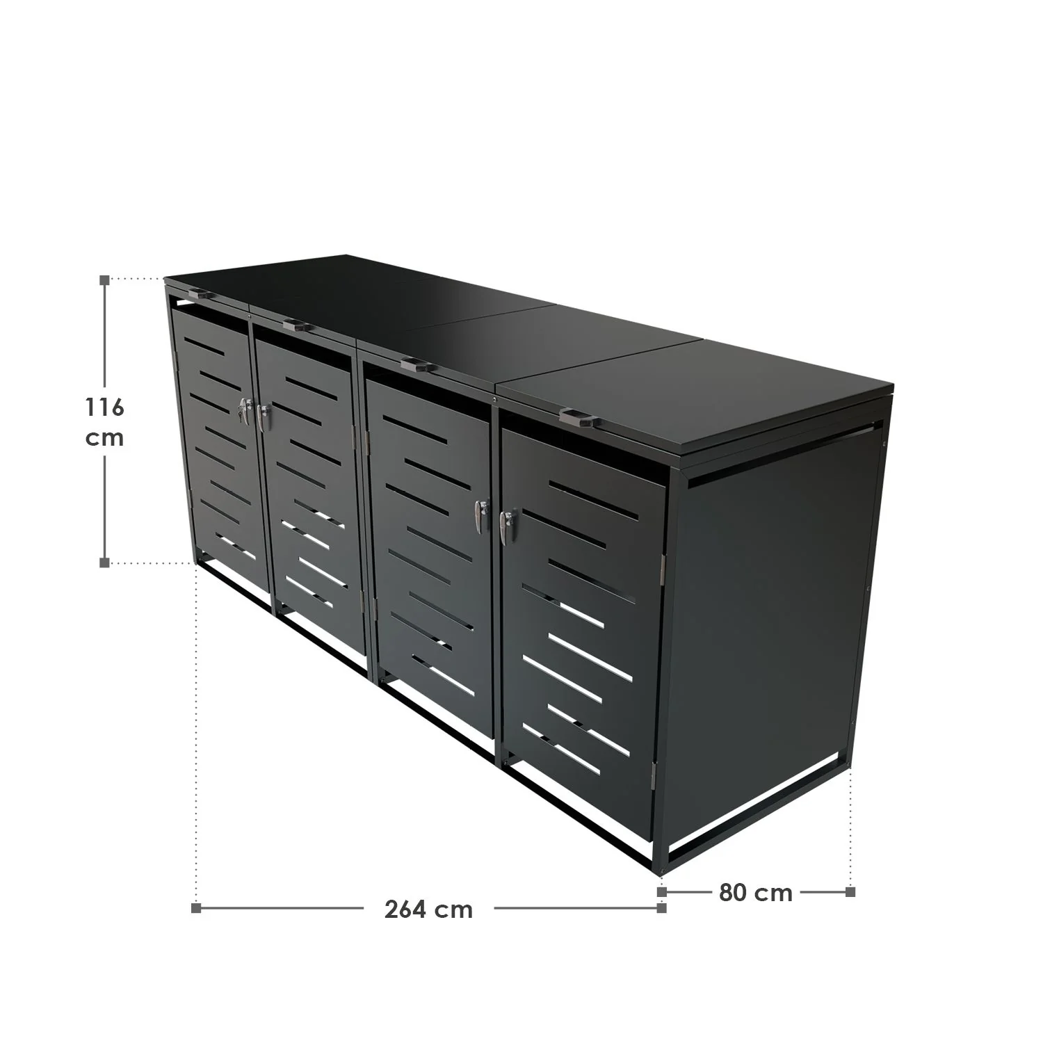 Boîte de rangement pour poubelle métallique Arel 2025