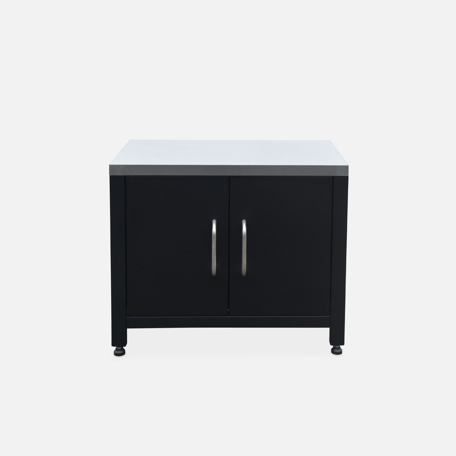 Cuisine d'extérieur en acier, 80 cm, noir