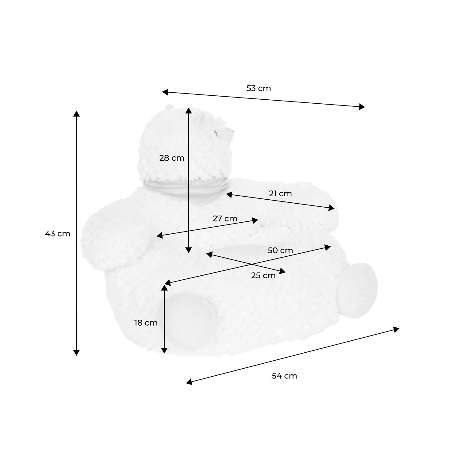 Lama-Kindersessel, Weiß
