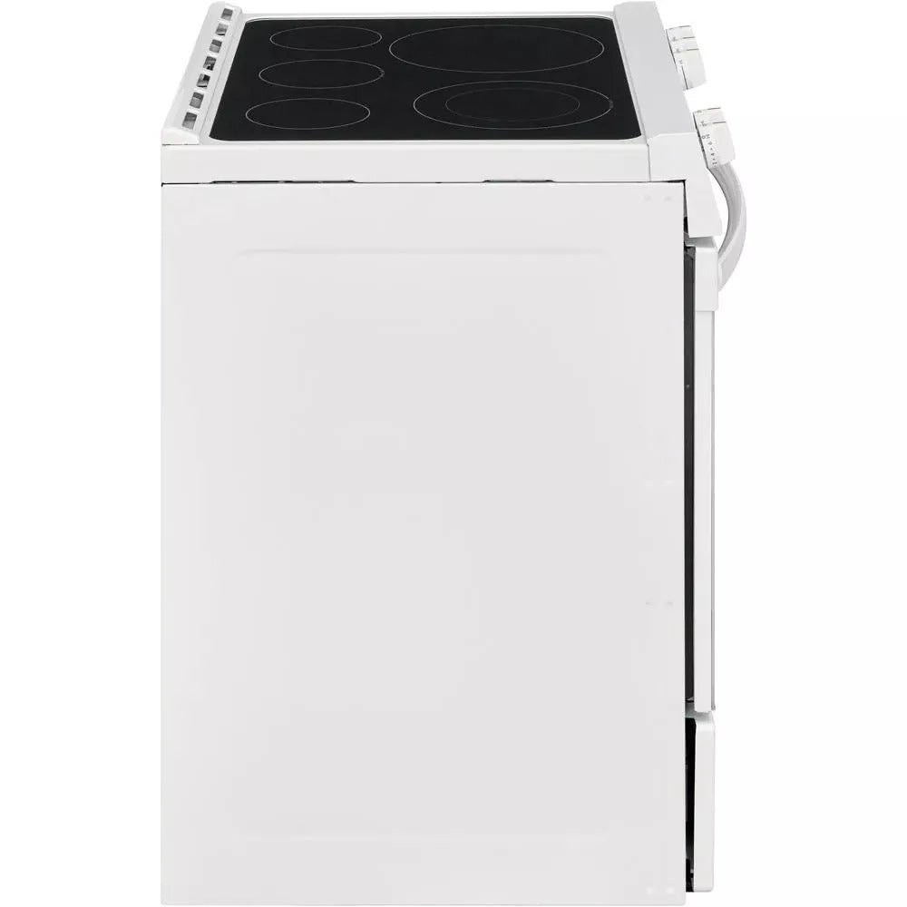 Four électrique 2025 de 76 cm (30 po) et 142 L (5 pi³) – Blanc avec vitre noire NVS