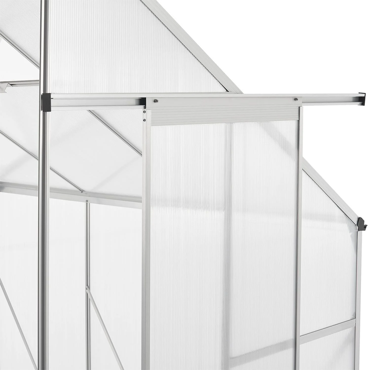 Aluminium-Gartengewächshaus 2025 mit Sockel – Ideal für Obst, Gemüse und als Winterschutz