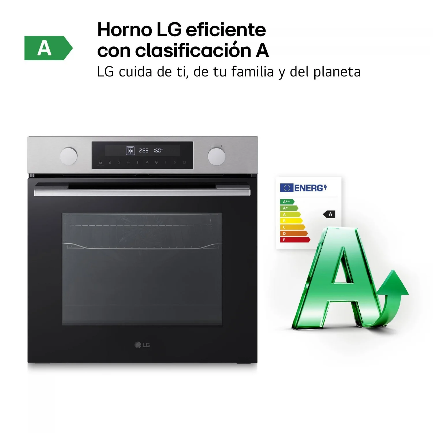 LG Multifunktionsbackofen WS5D7230S, 2,9 kW, 72 l, Klapptür, 12 Kochfunktionen, Energieeffizienzklasse A – Edelstahl