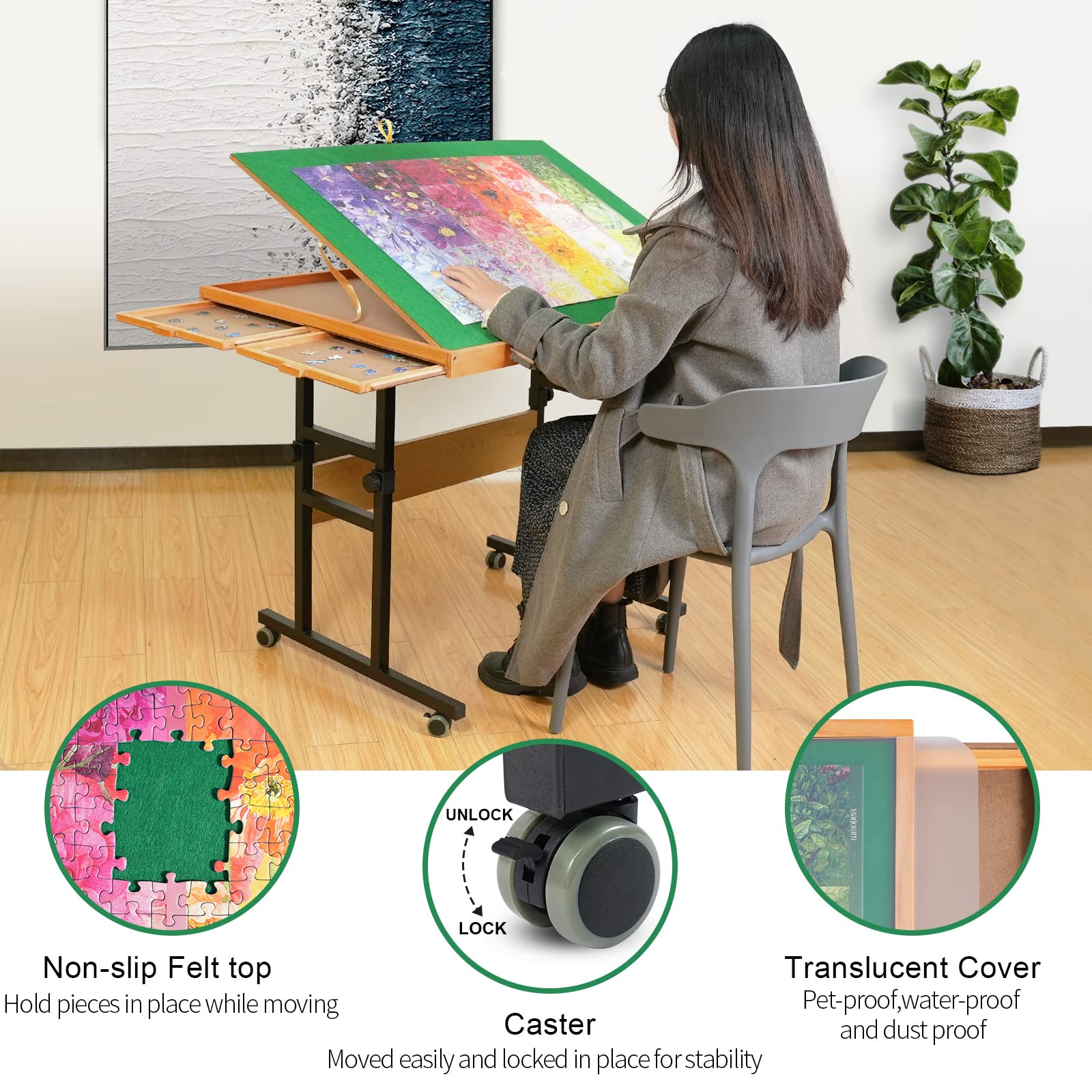 ALL4JIG justerbare, bærbare skuffer med 3 vippevinkler