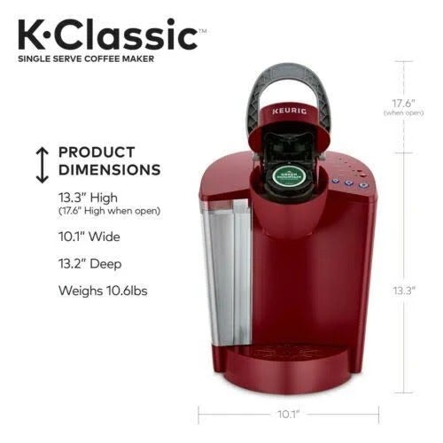 Keurig K-Classic Kaffeemaschine für eine Tasse – Rhabarber