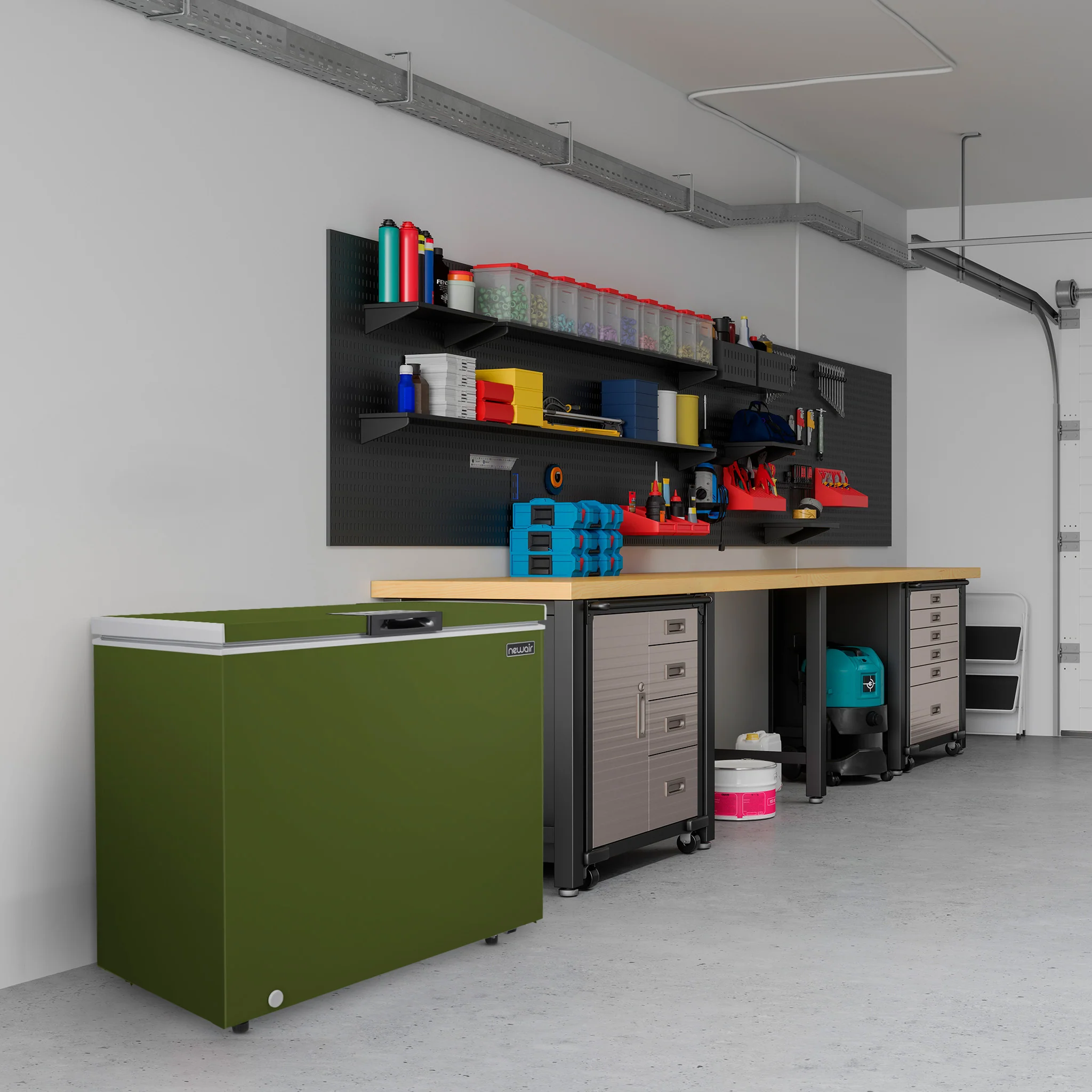 2025 Newair kompakt opretstående fryser – 6,7 cu ft – Militærgrøn