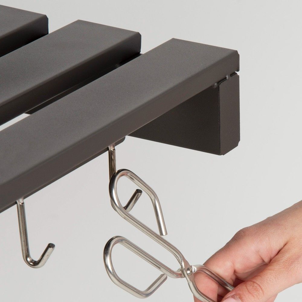 Tragbarer Holzkohlegrill mit Smoker, 102 x 65 x 104 cm – Stahl, Schwarz