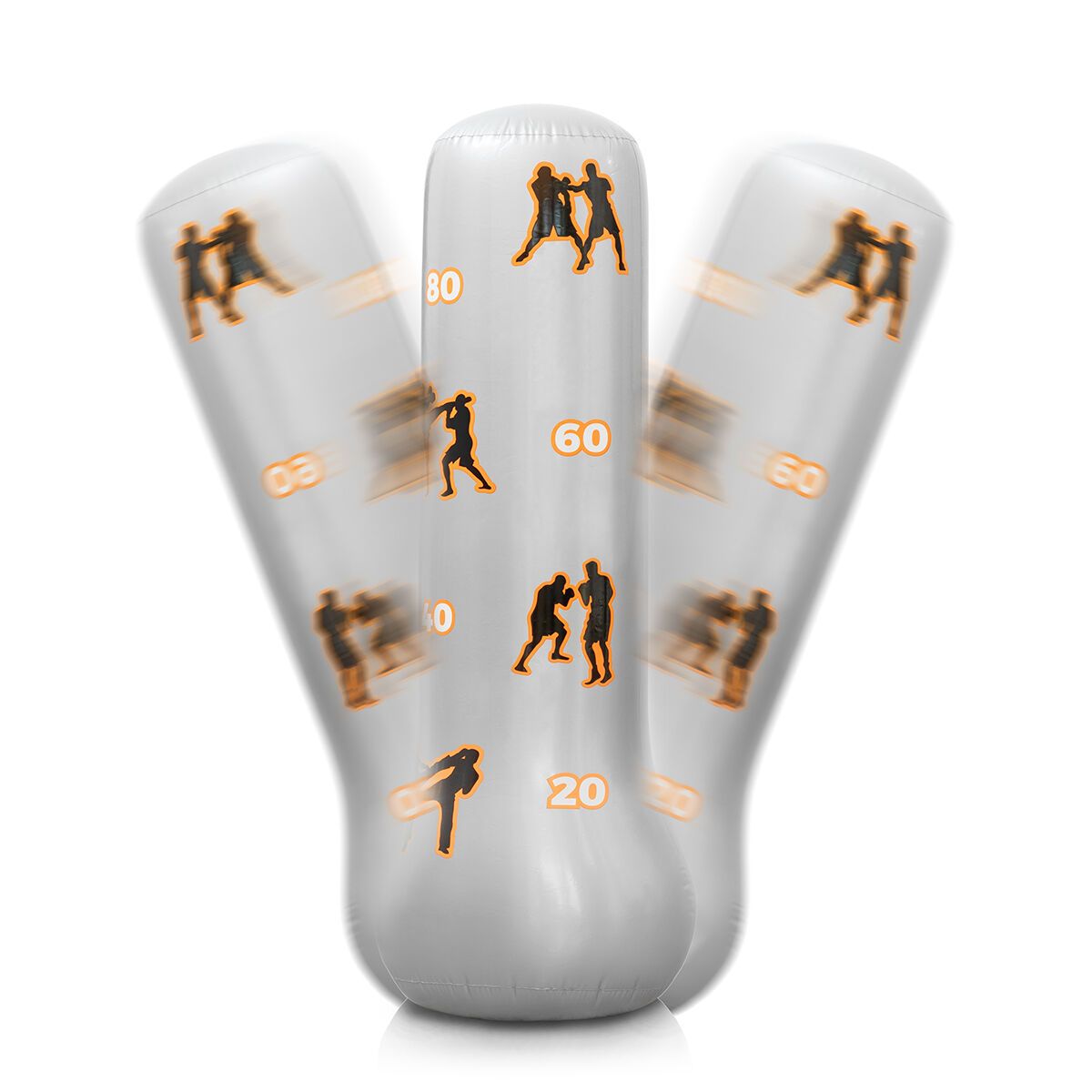 Aufblasbarer, freistehender Boxsack für Kinder, PVC, 40 x 115 x 40 cm, IG814625 – Innovagoods. Grau