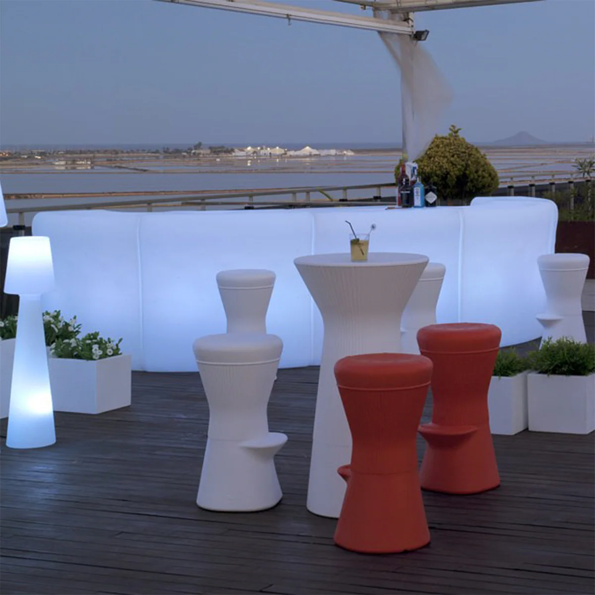 Creta Beleuchtete gerade Bartheke 120 cm.