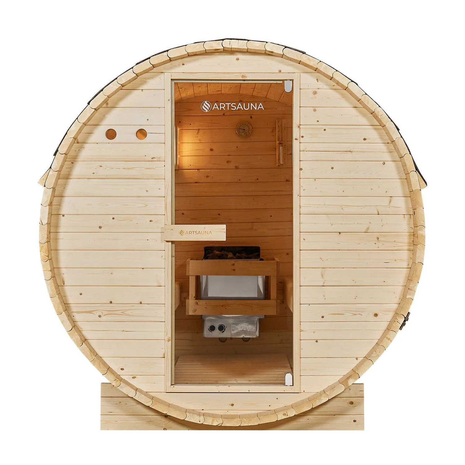 2025 Spitzbergen Fasssauna mit Saunaofen