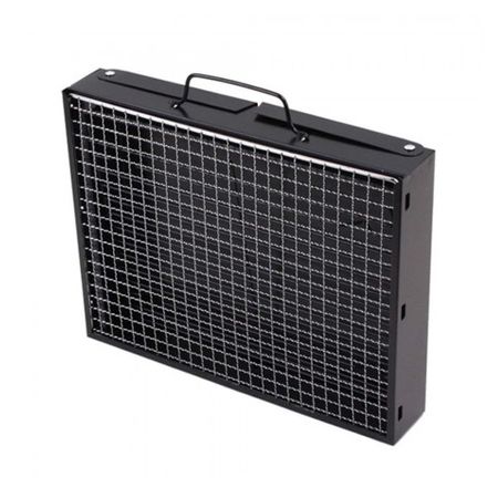 Tragbarer, faltbarer Holzkohlegrill mit Grillrost, 43 x 29 x 20 cm