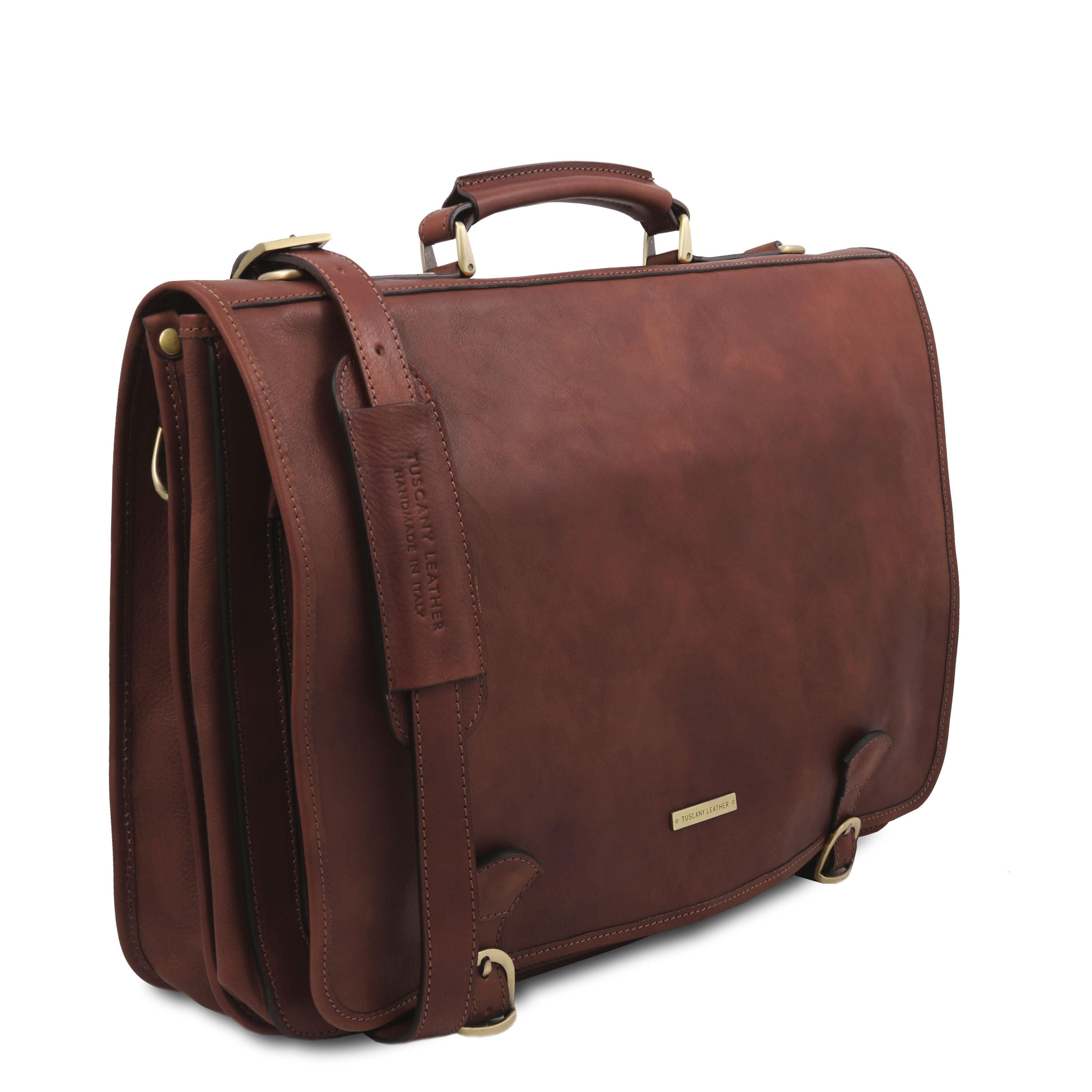 Ancona - Leather messenger bag | TL142073