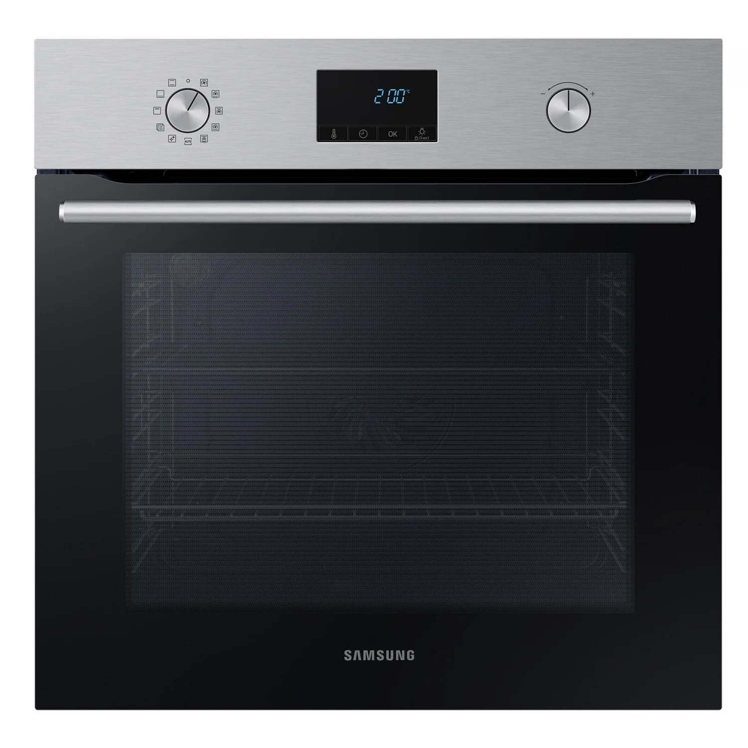Samsung NV68A1170BS Multifunktionsbackofen, 1,8 kW, 68 l, Klapptür, 7 Kochfunktionen, Energieeffizienzklasse A – Edelstahl