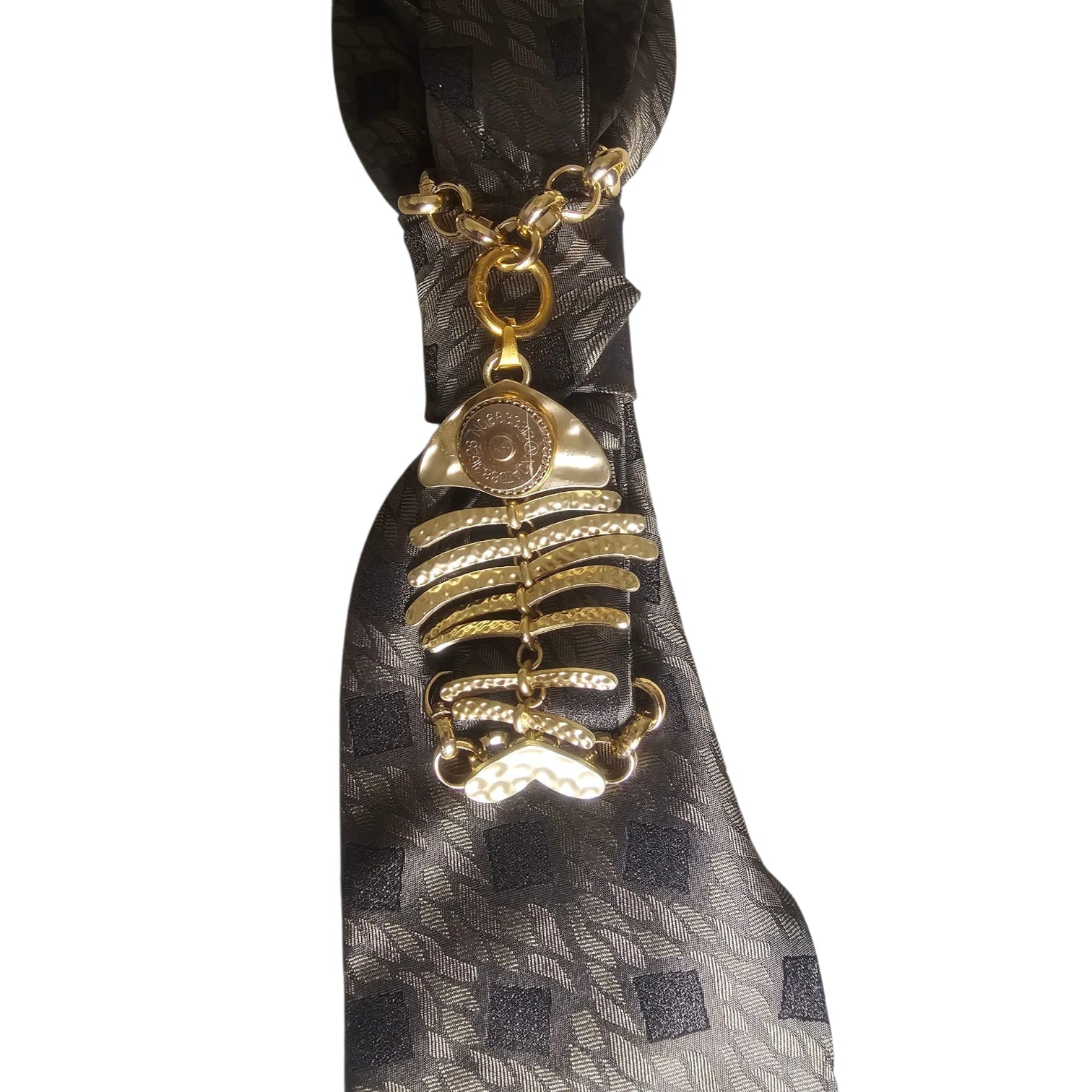 Mystic Fish Gold 4-in-1 Jeweled Tie