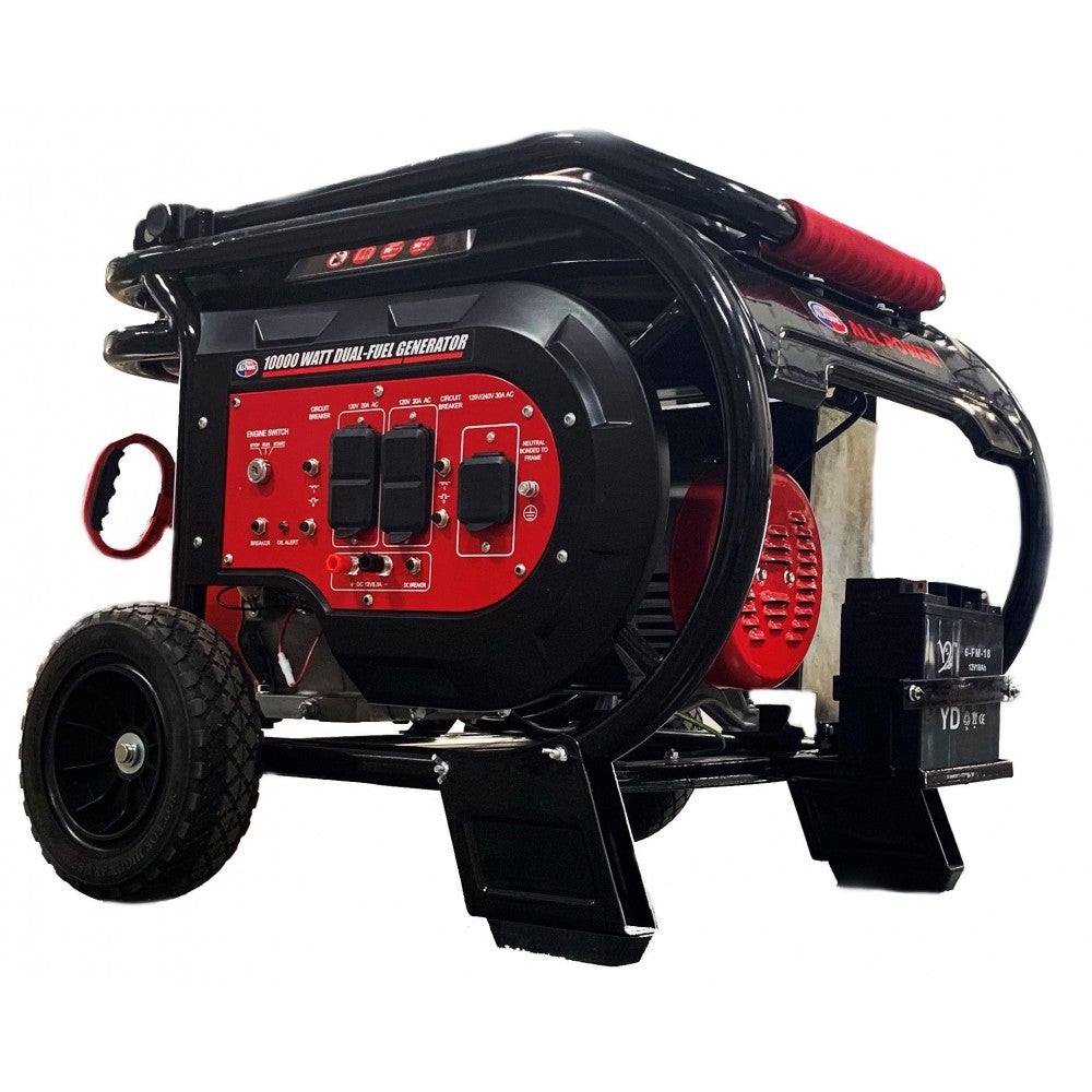 All Power 10.000 Watt Dual Fuel Tragbarer Generator, Modell G10000EGL, für Benzin und Propan