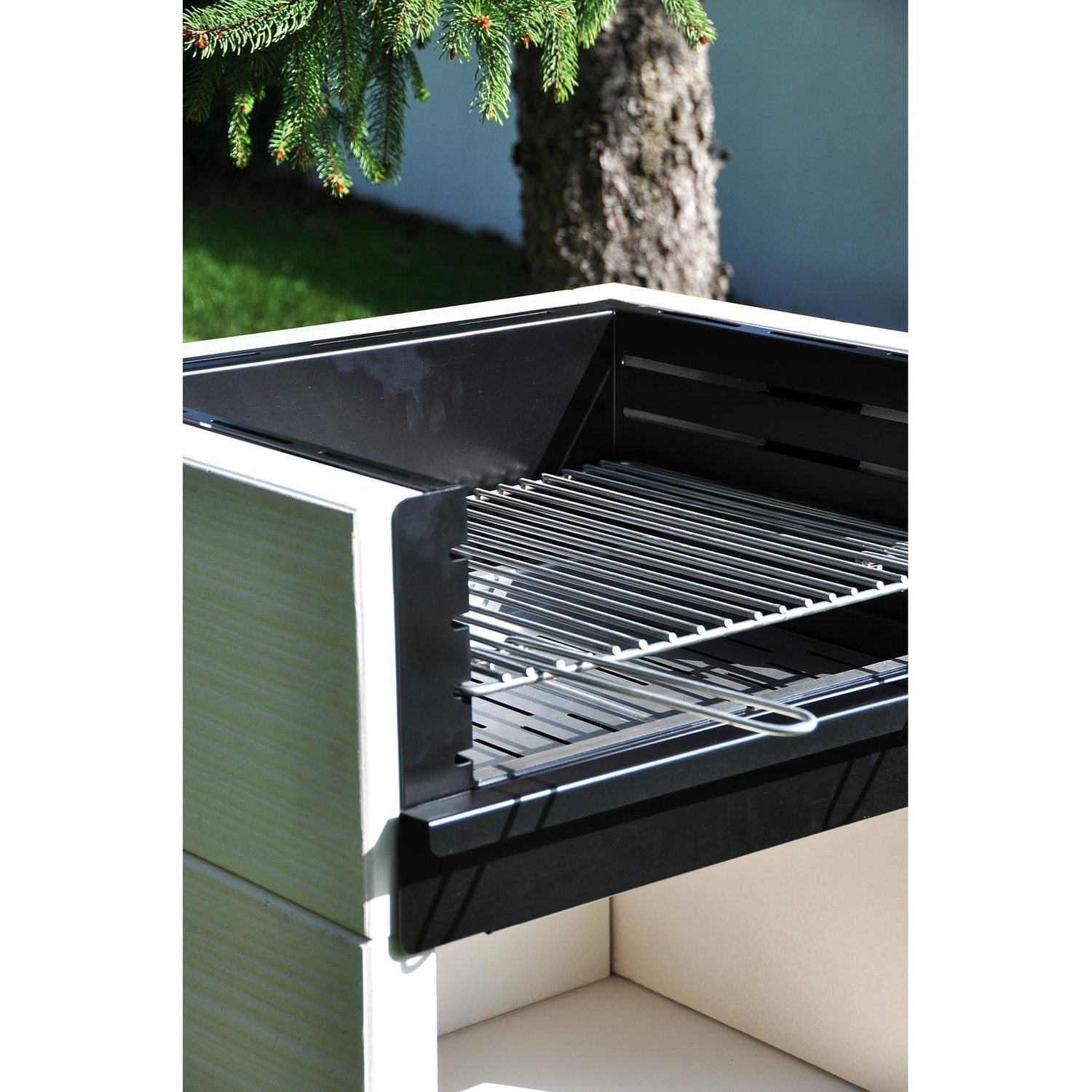 Venit Flex Carbon Betongrill und Brennholz