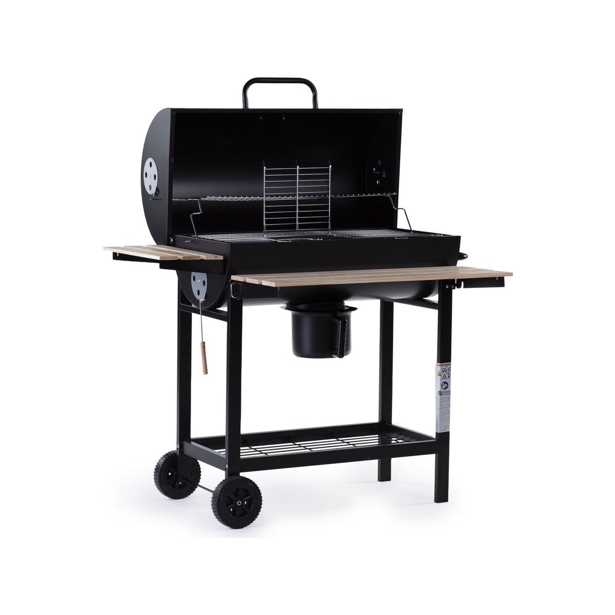 „King“ Holzkohlegrill – 95 x 63 x 105 cm – Schwarz