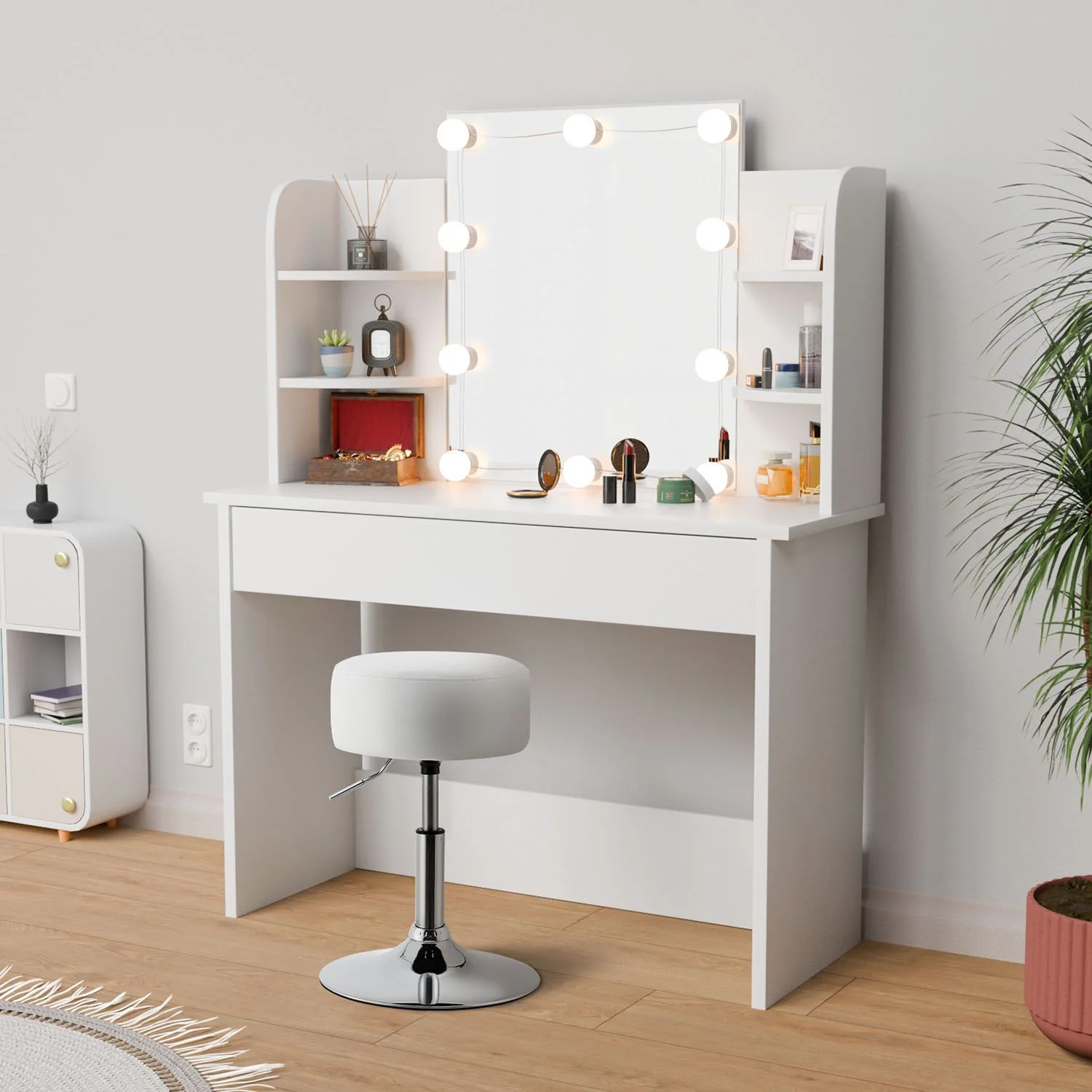 Coiffeuse Bella 2025 avec tabouret Tonia