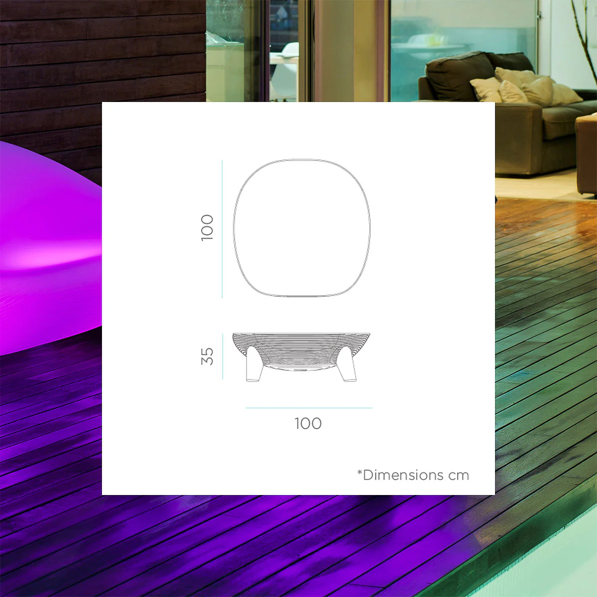 Martinique niedriger Couchtisch