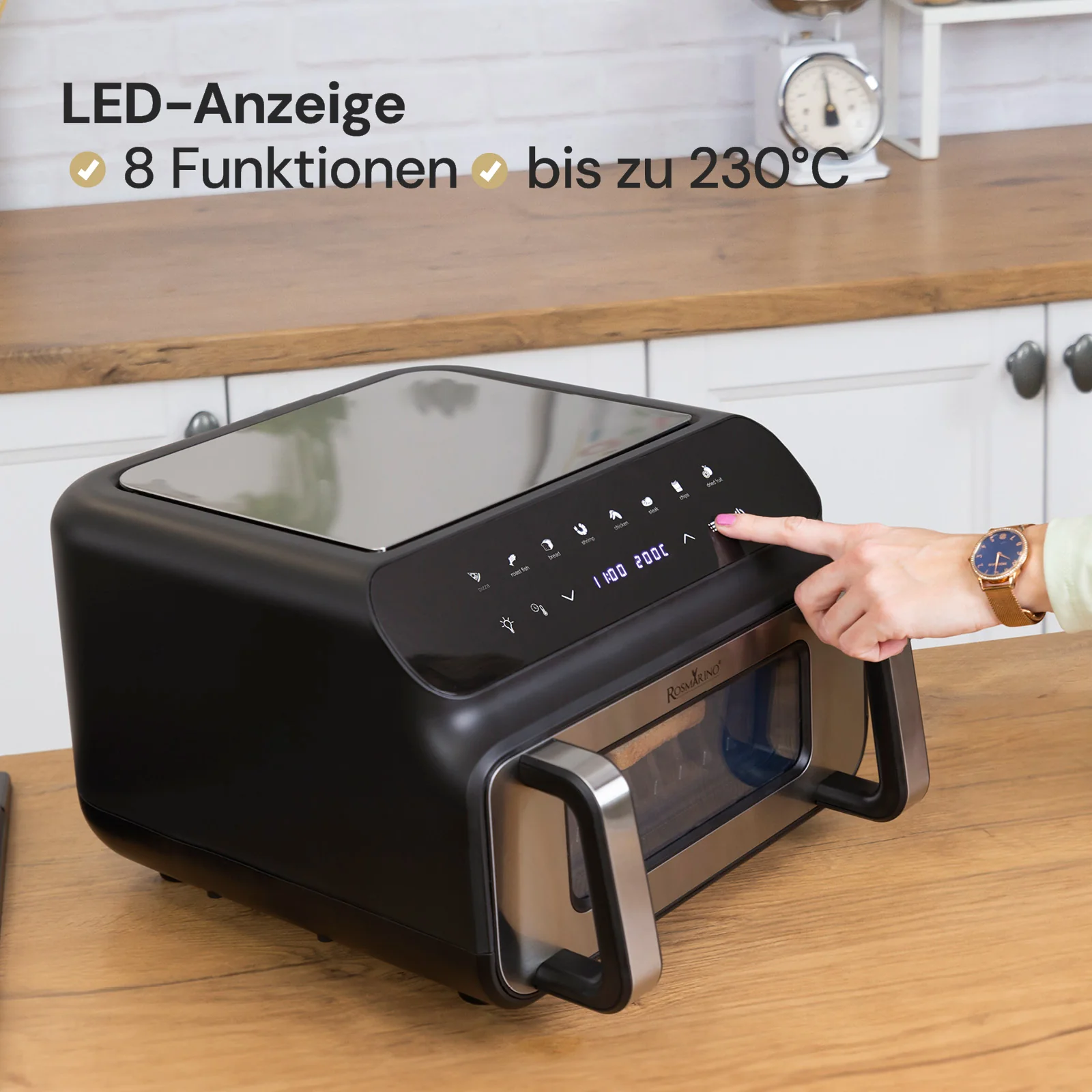 2025 Rosmarino Infinity MasterPro 5-in-1 Heißluftfritteuse – 10 l