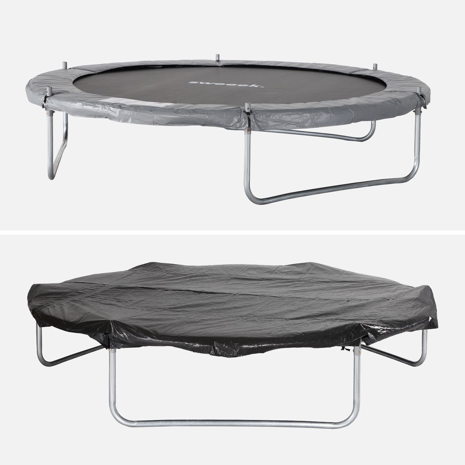 Trampolin mit Zubehörset, 250 cm, Grau