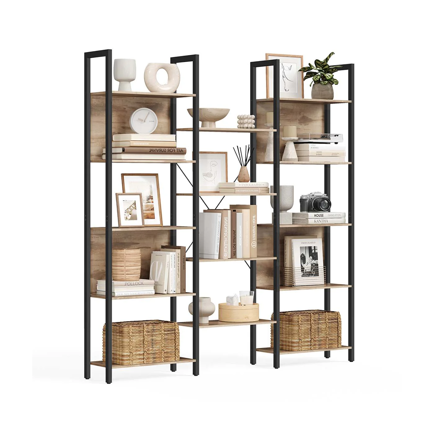 Bücherregal mit Metallrahmen