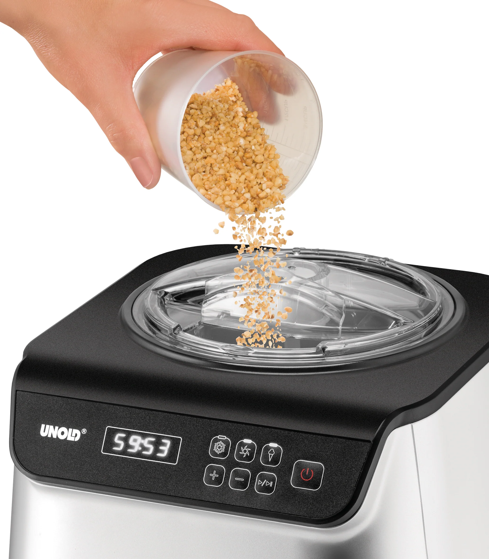 Uno Sorbetmaschine 2025 mit Rezeptbuch, 1,2 l