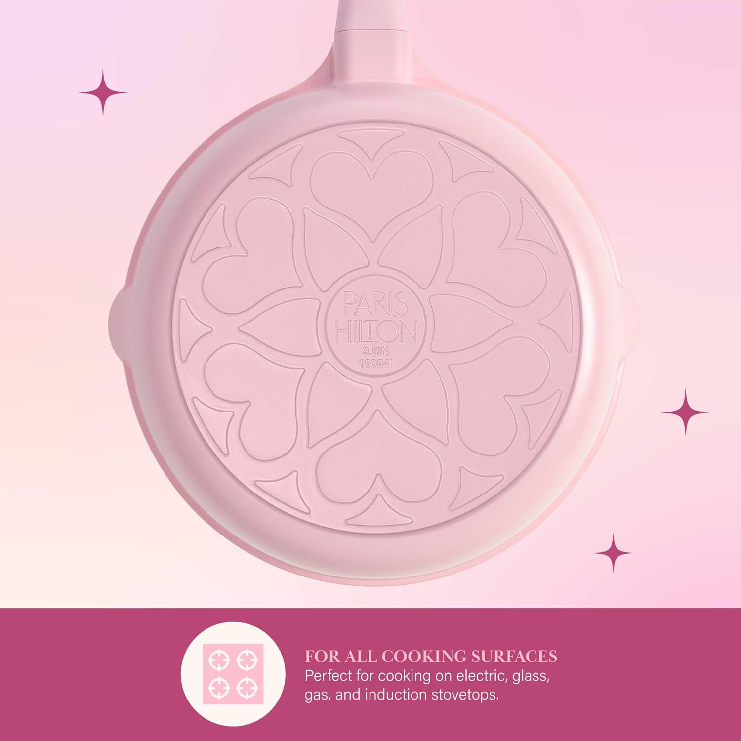 Paris Hilton Kochgeschirr-Set aus Aluminiumguss, Rosa