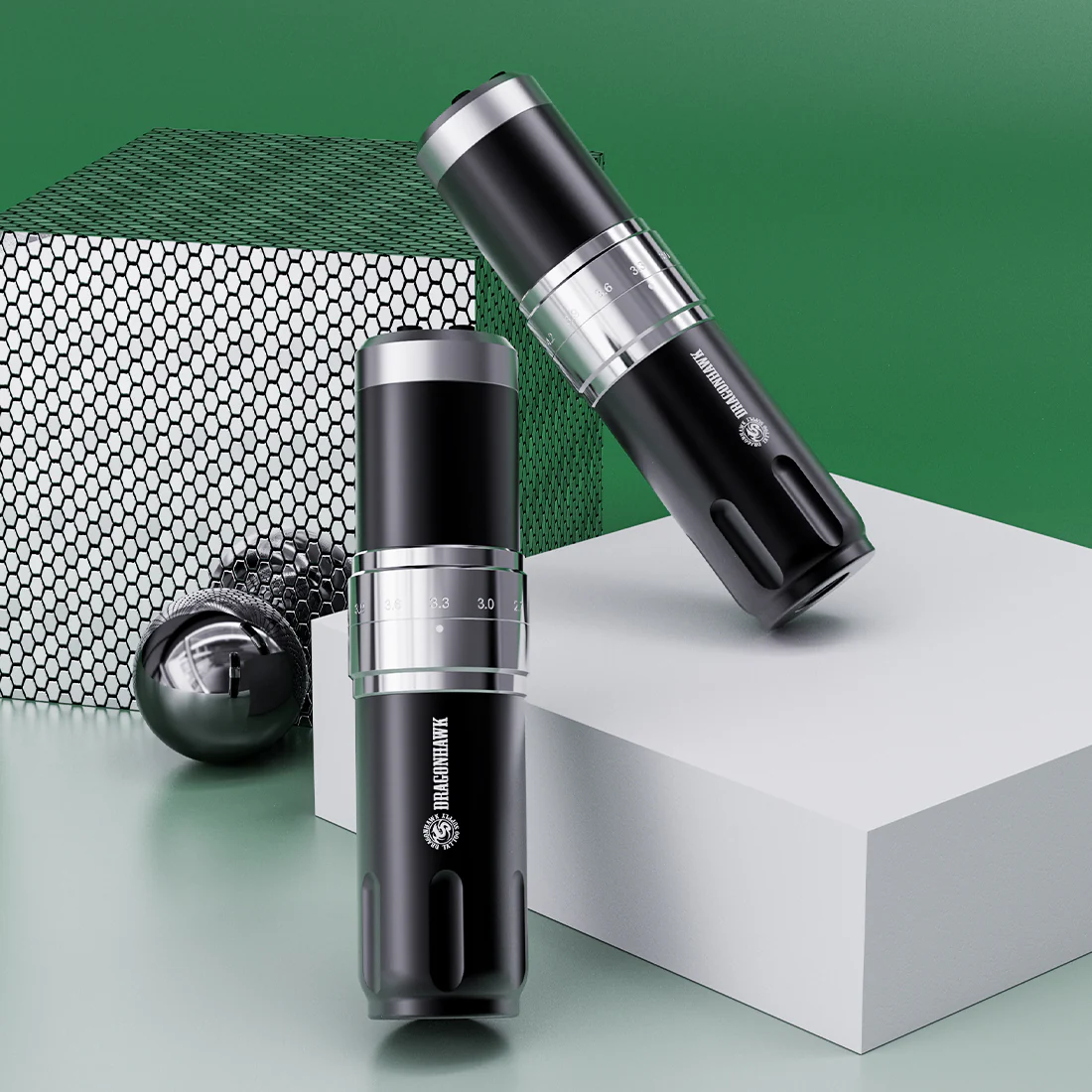 Dragonhawk Akku-Tätowiermaschine mit 7 Hublängen