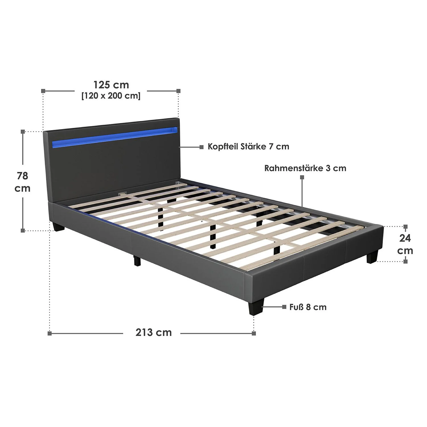 Lit capitonné Verona 2025, 120 x 200 cm, blanc