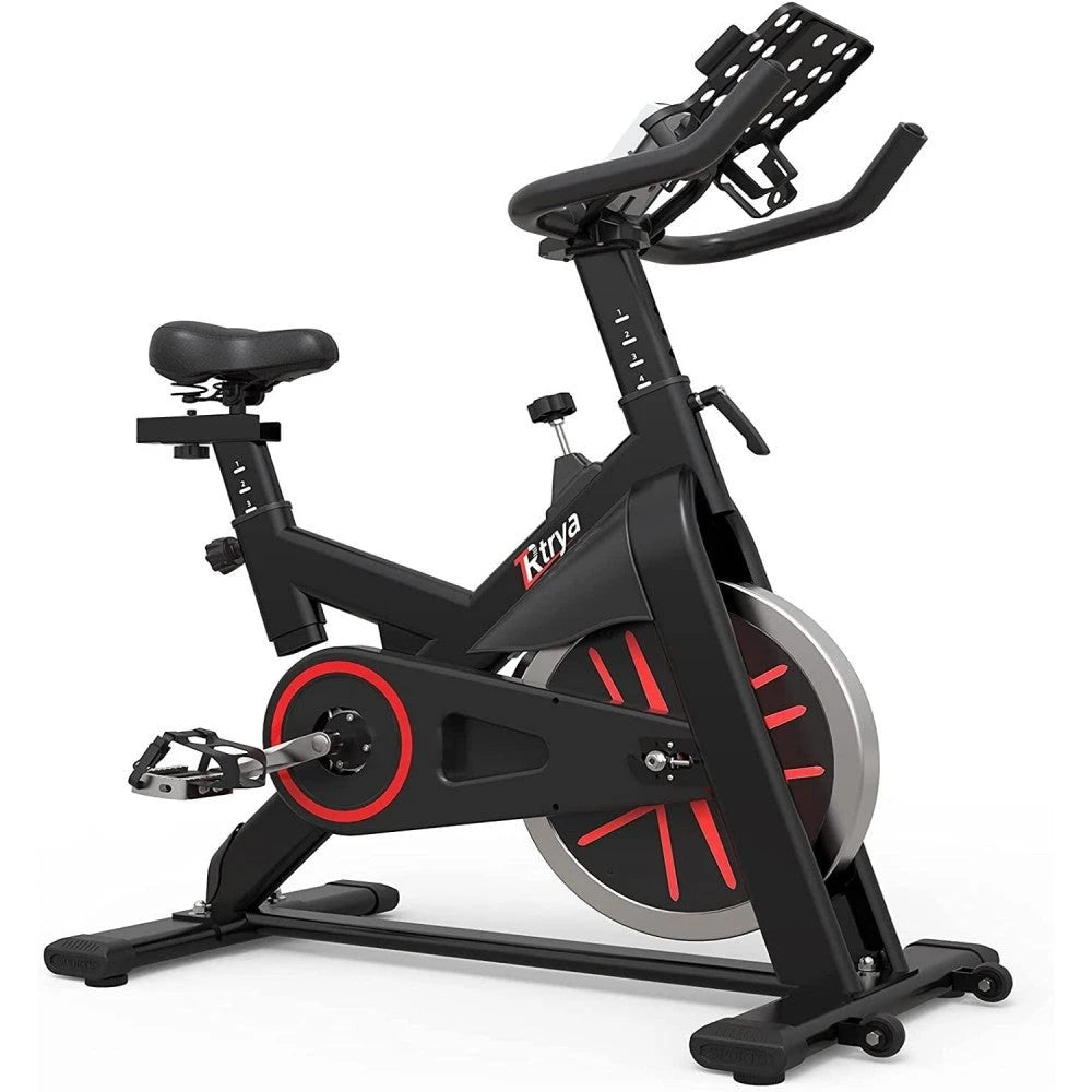 LABODI Heimtrainer, Indoor-Cycling-Ergometer, Cardio-Bike für das Heim-Fitnessstudio, Riemenantrieb-Trainingsfahrrad mit 16 kg Schwungrad, verstärkte Rahmenversion
