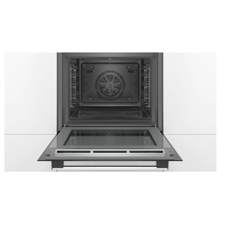 Bosch HRA574BS0 Backofen, schwarzes Glas, Edelstahl, Pyrolyse