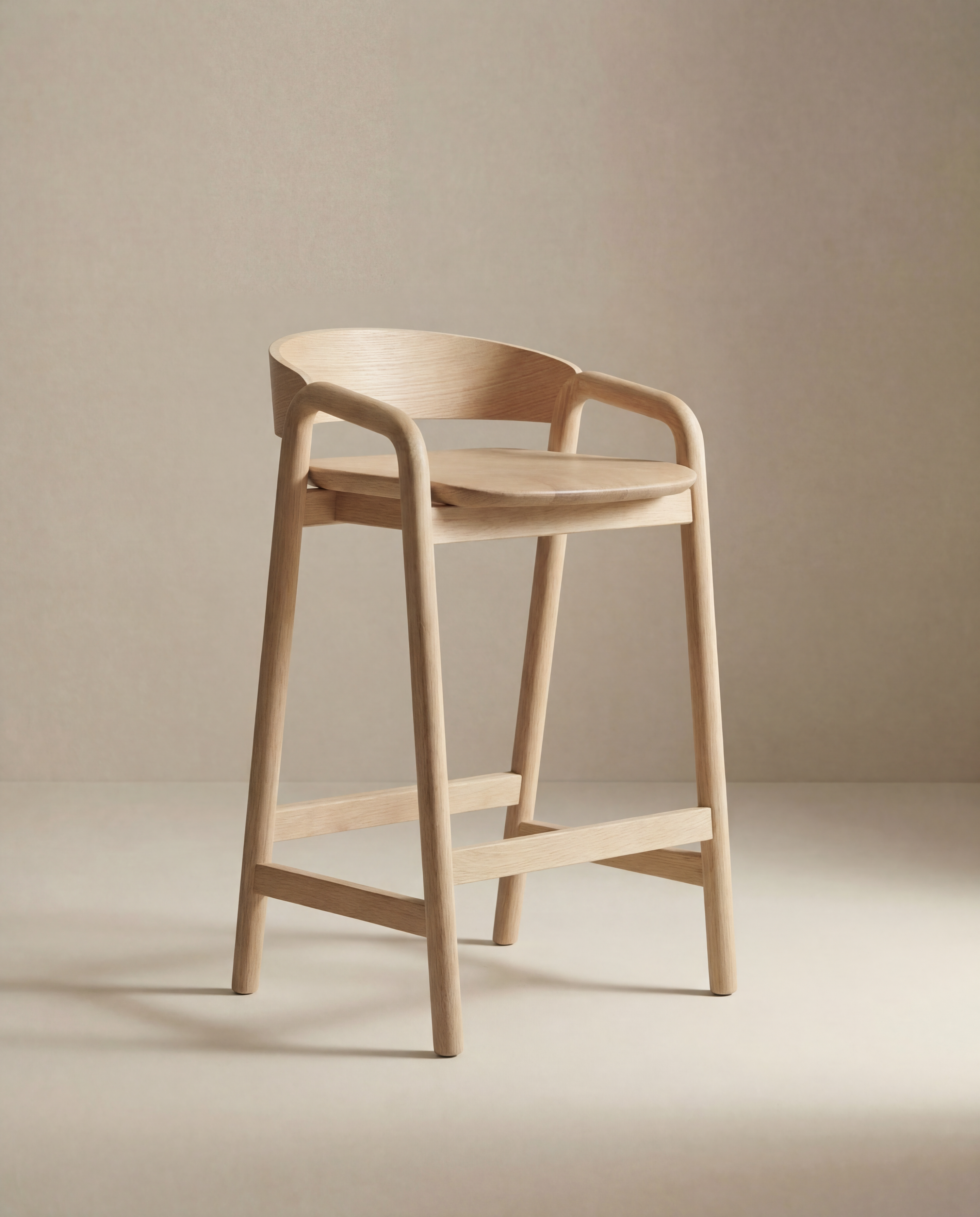 Inlay Counter Stool | Wood Seat