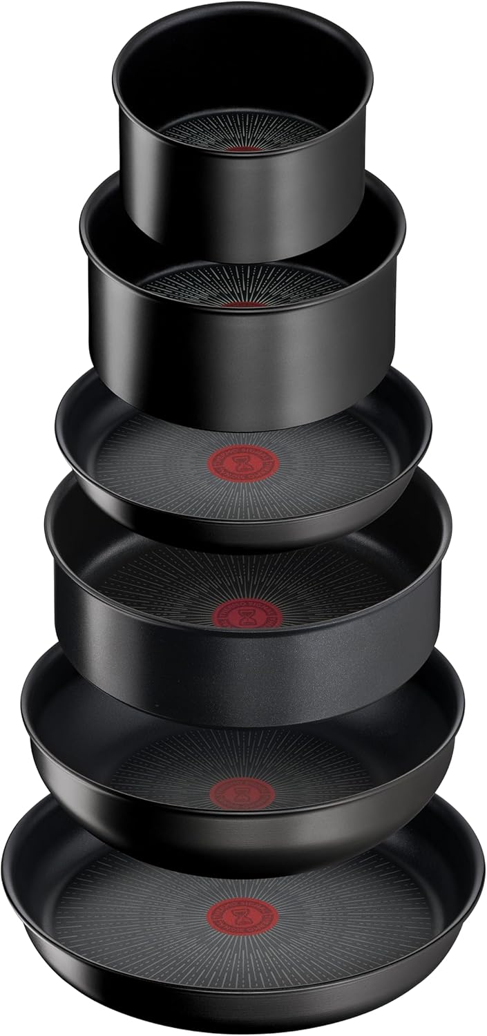 Tefal Ingenio Unlimited On – 3er-Set Töpfe (16/18/20 cm) + abnehmbarer Griff | Induktionsgeeignet, antihaftbeschichtet, mit Titanbeschichtung, Thermo-Signal, PFOA-frei, spülmaschinen- und ofenfest