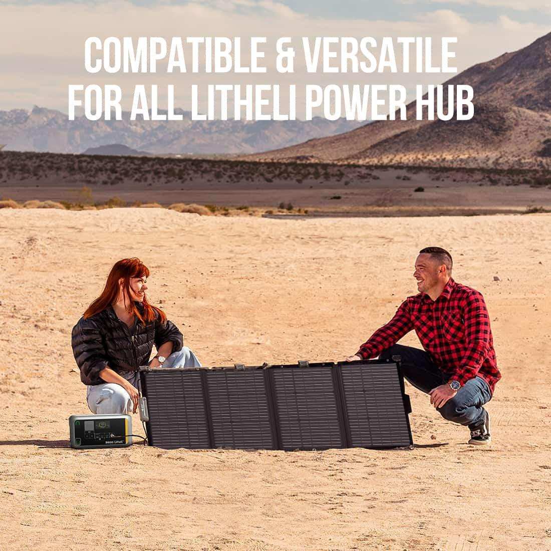2025 Litheli 100W bærbart solpanel – Kompakt, effektivt og holdbart