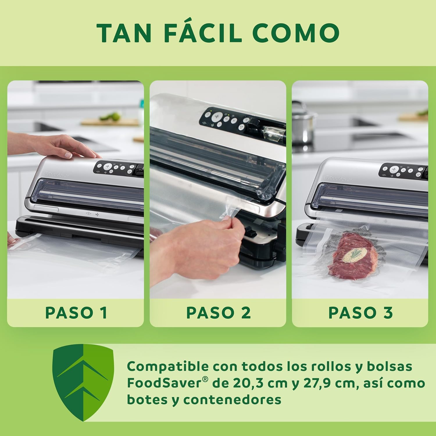 FoodSaver Elite All-in-One Vakuumiergerät für Flüssigkeiten und mehr | Lebensmittel bis zu 5x frischer* | Flüssigkeitsvakuumierung | 1 Rolle (28 x 244 cm) und 4 Vakuumbeutel (3,78 l & 3,78 l)